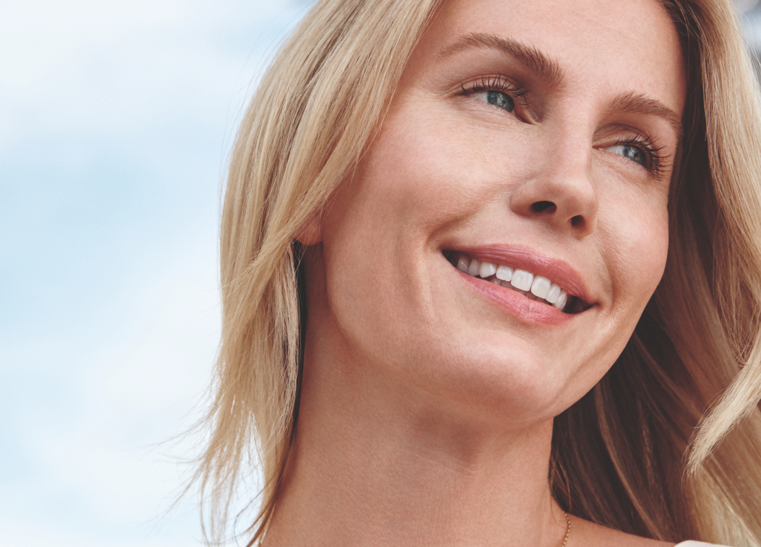 Happy Sculptra® patient smiling